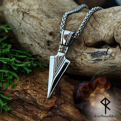 Gungnir Odin Spear Necklace – Stainless Steel Viking Pendant