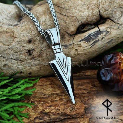 Gungnir Odin Spear Necklace – Stainless Steel Viking Pendant