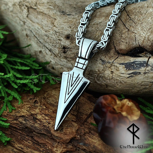 Gungnir Odin Spear Necklace – Stainless Steel Viking Pendant