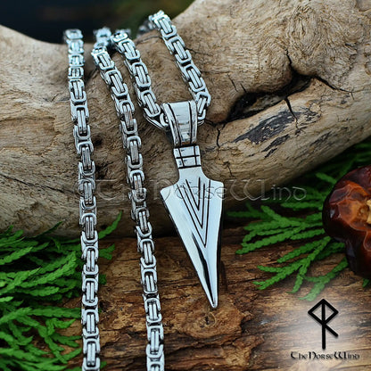 Gungnir Odin Spear Necklace – Stainless Steel Viking Pendant