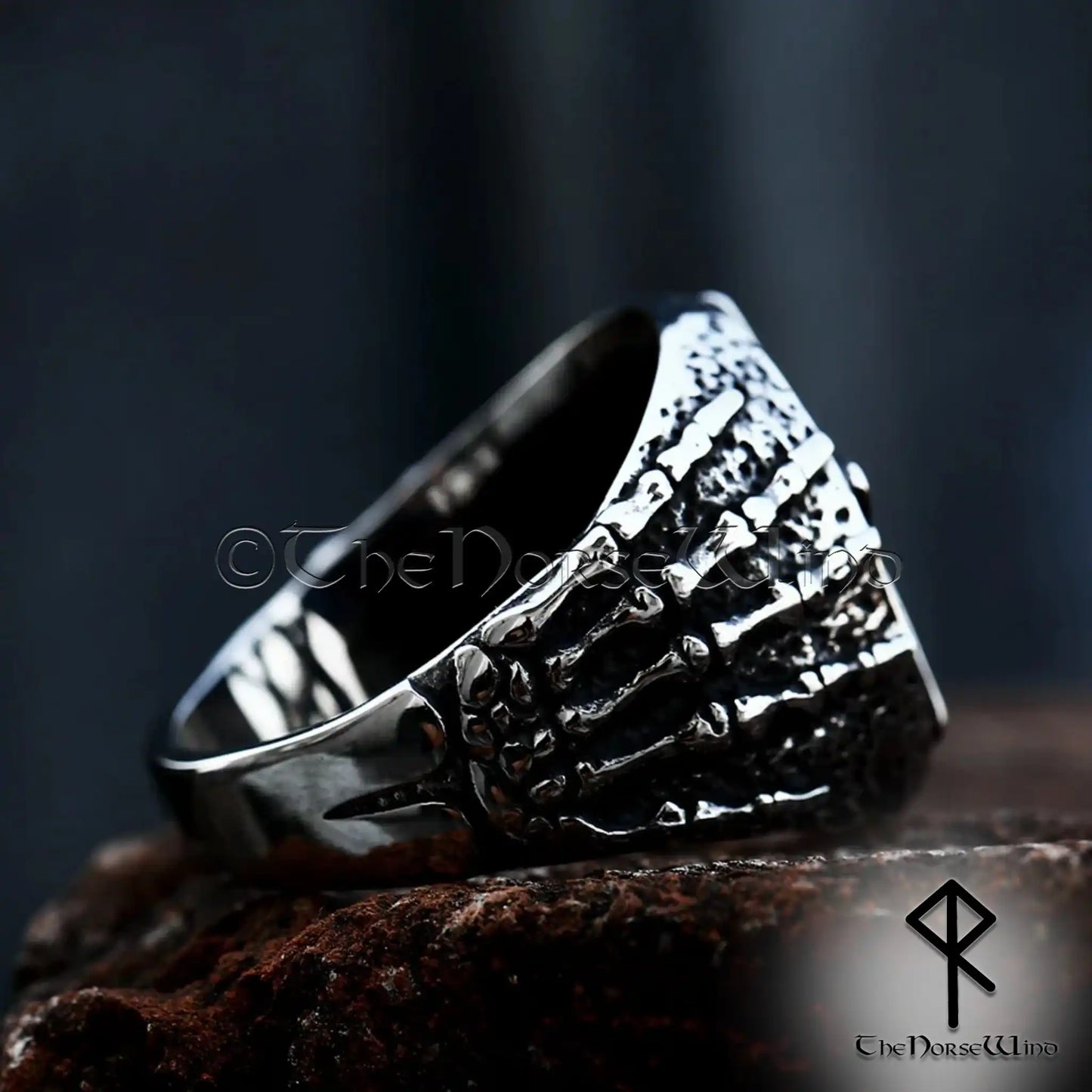 Gothic Pentagram Ring – 316L Stainless Steel Men’s Biker Signet