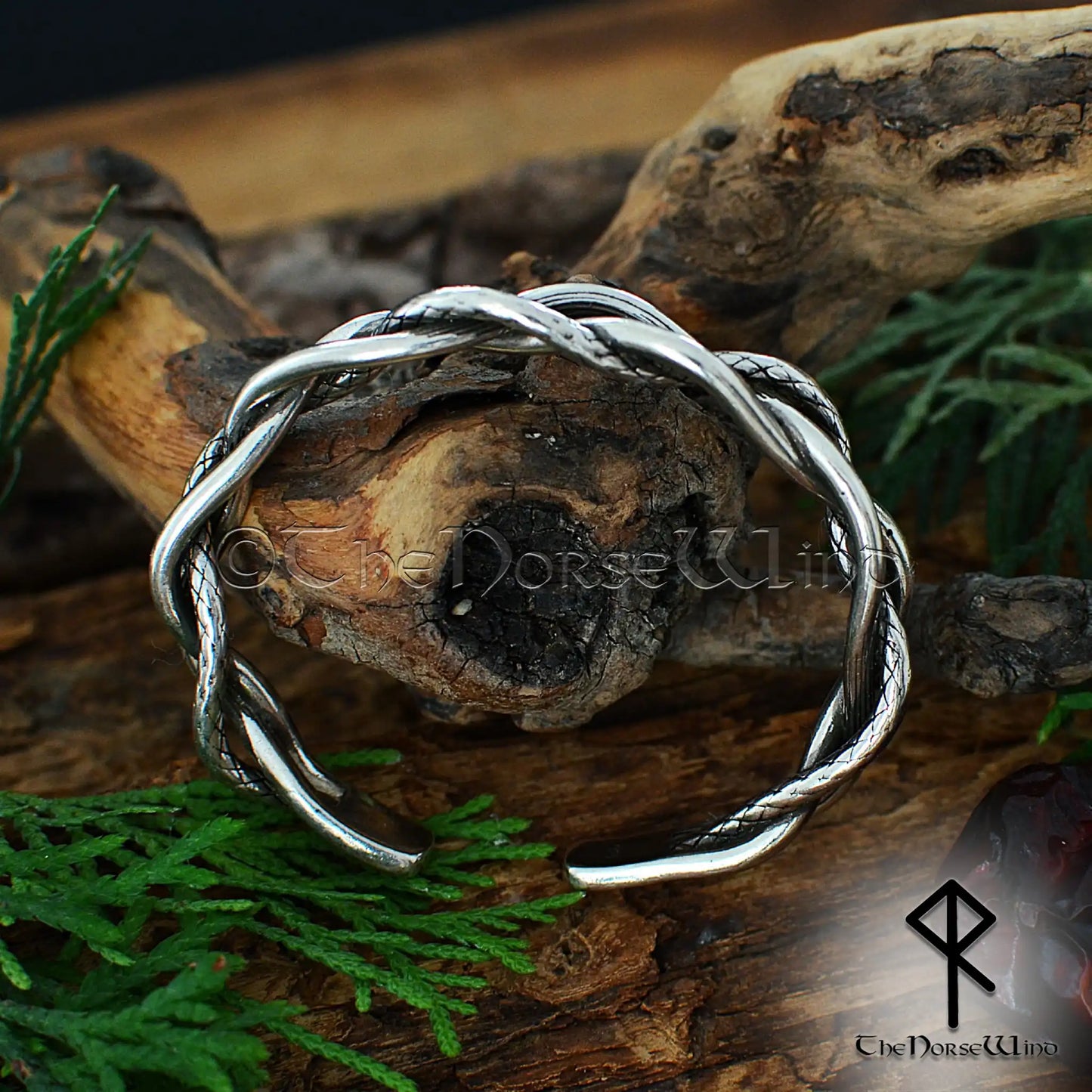 Viking Dragon Skin Bracelet Twisted Silver Arm Ring