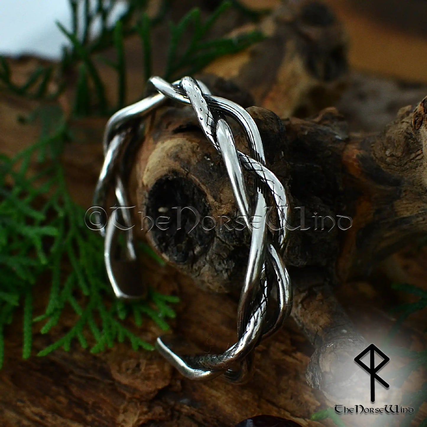 Viking Dragon Skin Bracelet Twisted Silver Arm Ring