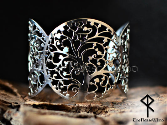 Viking Yggdrasil Bracelet, Celtic Tree Women's Cuff