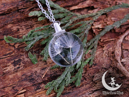 Mystical Dandelion Necklace - Glass Gothic Pendant