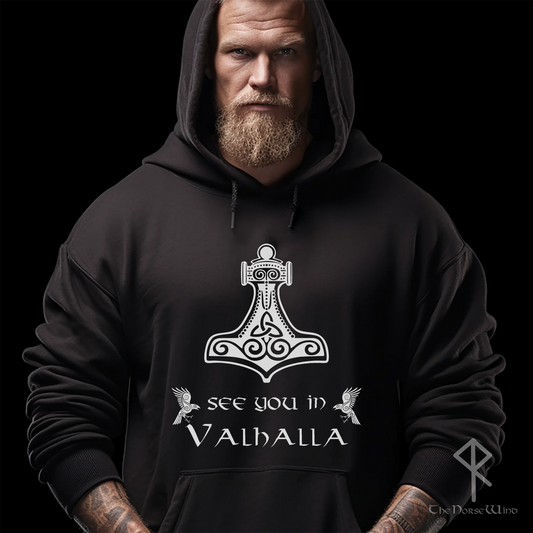 Thor's Hammer Hoodie Mjolnir Viking Sweatshirt