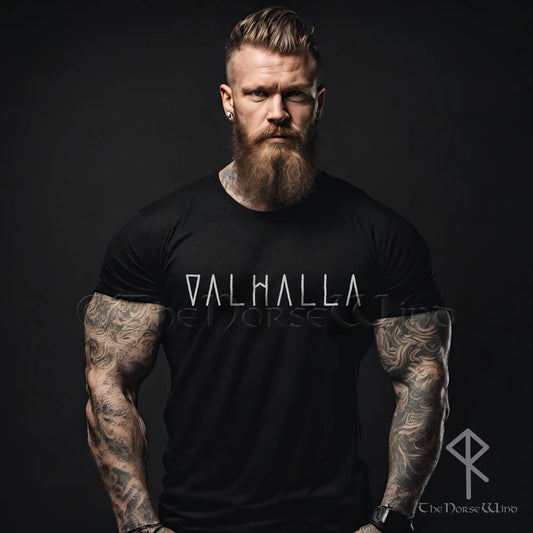 VALHALLA Viking T-Shirt, Norse Mythology Warriors Tee Shirt, Unisex