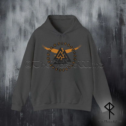 Valknut Viking Hoodie, Death Knot Runes Sweatshirt S-5XL