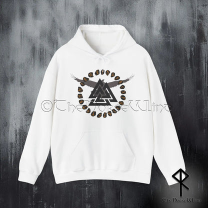 Valknut Viking Hoodie, Death Knot Runes Sweatshirt S-5XL