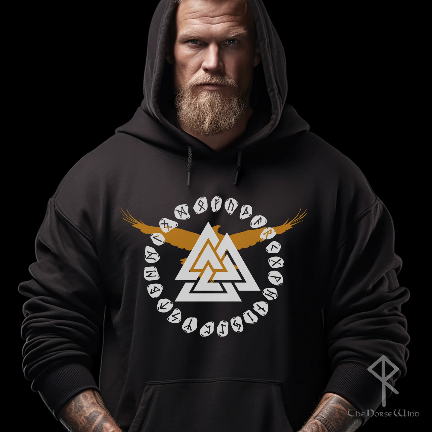 Valknut Viking Hoodie Death Knot Runes Sweatshirt S 5XL TheNorseWind The Norse Wind