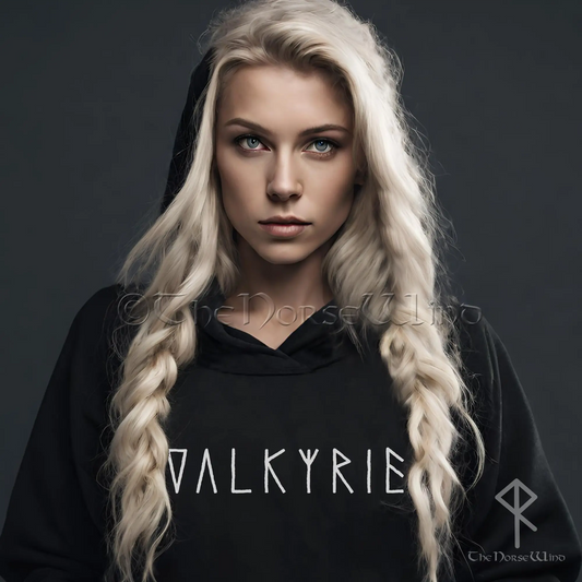 Valkyrie Viking Hoodie Shieldmaiden Norse Mythology Sweatshirt