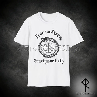 Vegvisir Viking T-Shirt – Jormungandr World Serpent Norse Shirt
