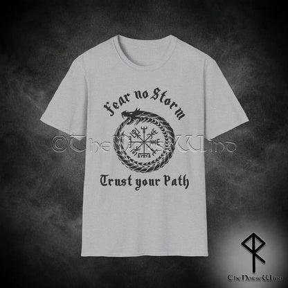 Vegvisir Viking T-Shirt – Jormungandr World Serpent Norse Shirt