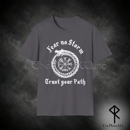 Vegvisir Viking T-Shirt – Jormungandr World Serpent Norse Shirt
