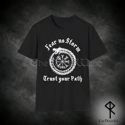 Vegvisir Viking T-Shirt – Jormungandr World Serpent Norse Shirt