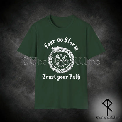 Vegvisir Viking T-Shirt – Jormungandr World Serpent Norse Shirt