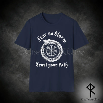 Vegvisir Viking T-Shirt – Jormungandr World Serpent Norse Shirt