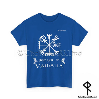 Vegvisir Viking T-Shirt, Norse Runes Valhalla Tee / Unisex S-5XL