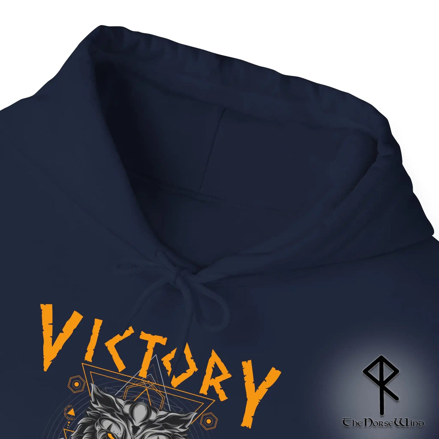 Victory or Valhalla Viking Hoodie, Fenrir Wolf Norse Sweatshirt