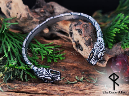 Viking Dragon Bracelet, Solid Men's Viking Arm Ring