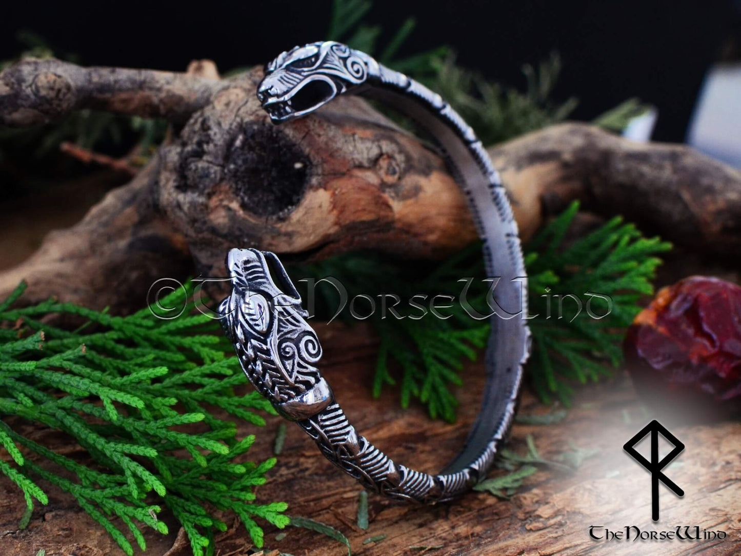 Viking Dragon Bracelet, Solid Men's Viking Arm Ring
