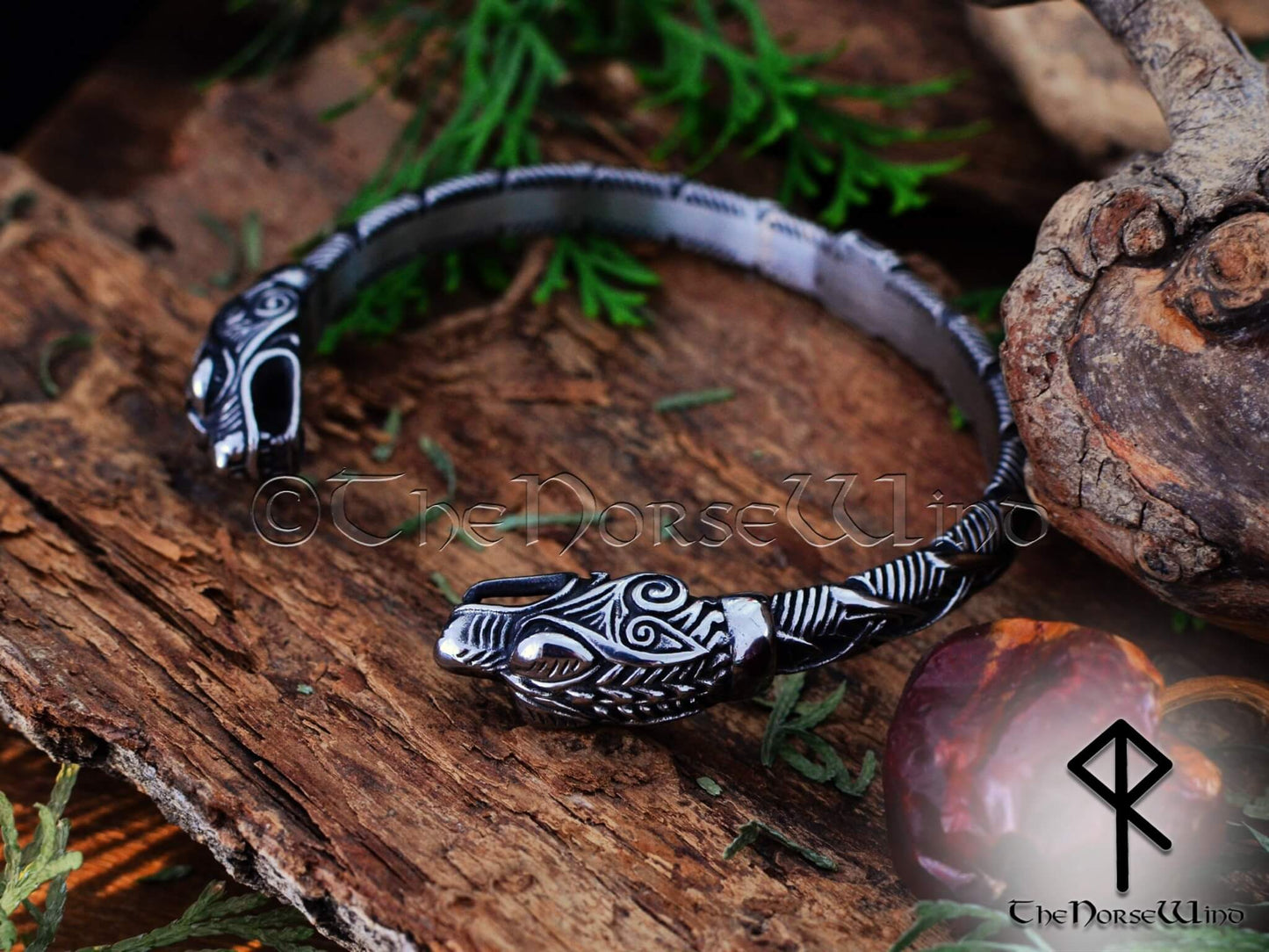 Viking Dragon Bracelet Solid Men's Viking Arm Ring Nidhogg Dragon