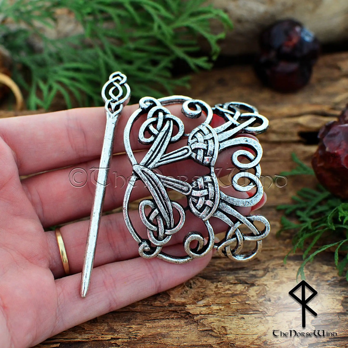 Celtic Knot Hair Pin – Viking Hair Clip for Women, Medieval Hair Accessory