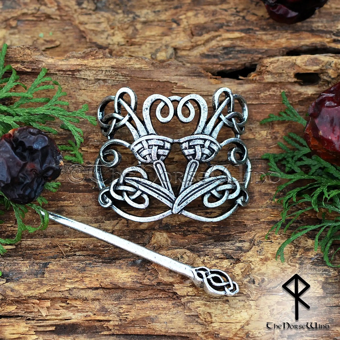 Celtic Knot Hair Pin – Viking Hair Clip for Women, Medieval Hair Accessory