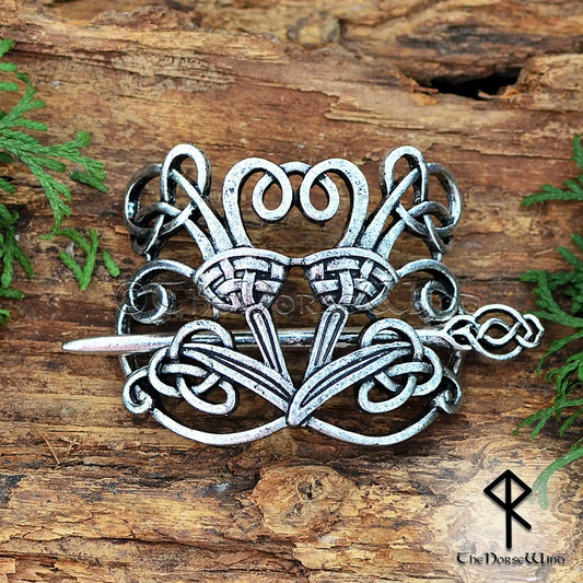 Celtic Knot Hair Pin – Viking Hair Clip for Women, Medieval Hair Accessory