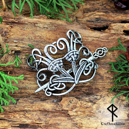 Celtic Knot Hair Pin – Viking Hair Clip for Women, Medieval Hair Accessory