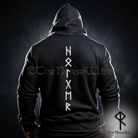 Custom Name in Runes Viking Hoodie - Personalized Norse Sweatshirt - The Norse Wind