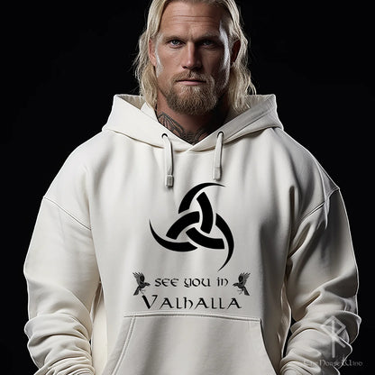 Triple Horn of Odin Viking Hoodie Horned Triskele Sweatshirt TheNorseWind The Norse Wind