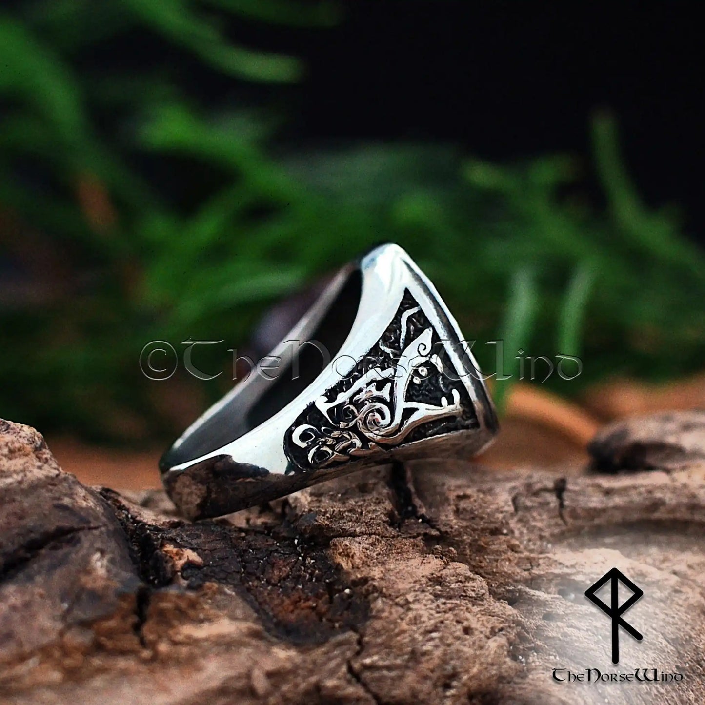 Tiwaz Rune Viking Shield Ring – Stainless Steel Norse Warrior Ring