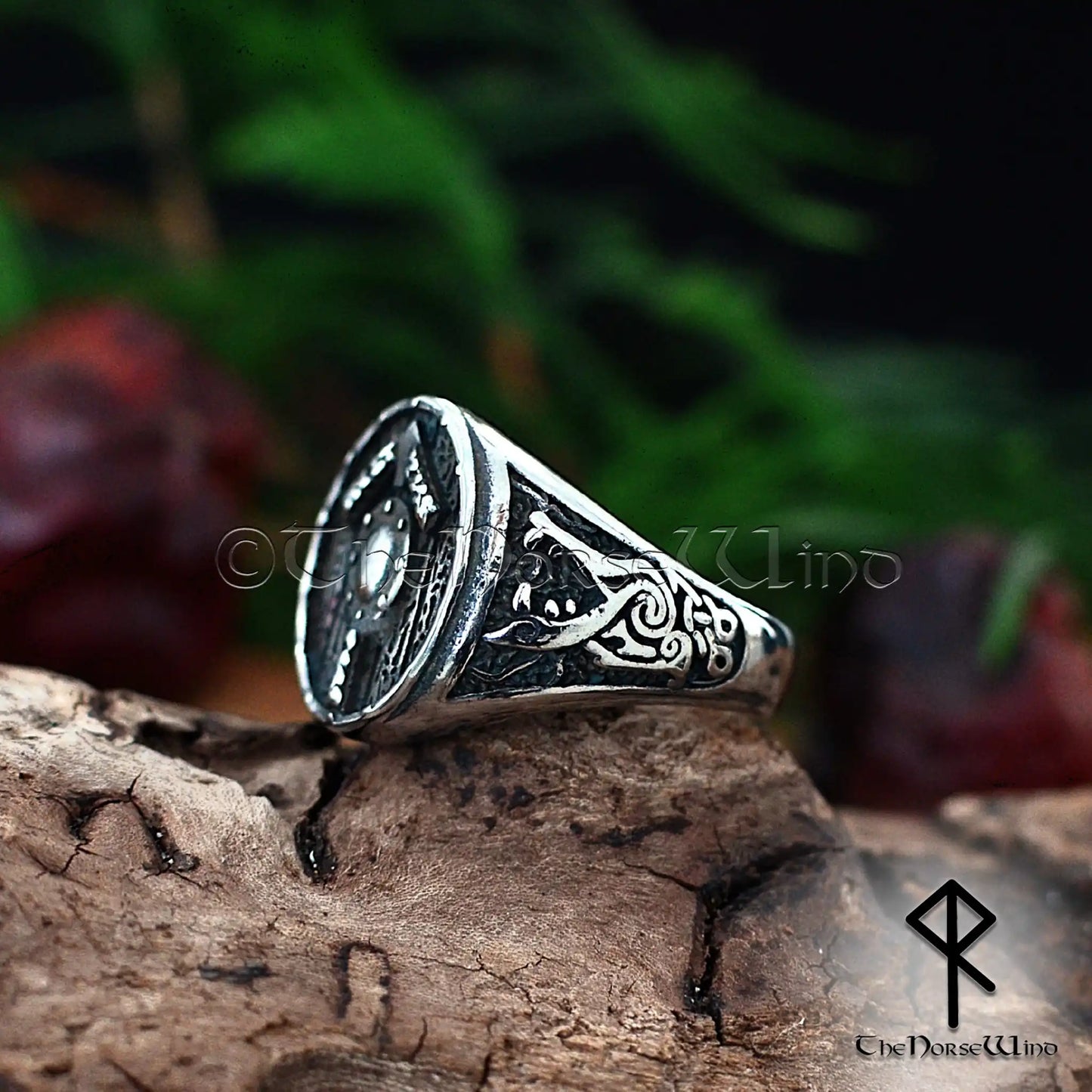 Tiwaz Rune Viking Shield Ring – Stainless Steel Norse Warrior Ring