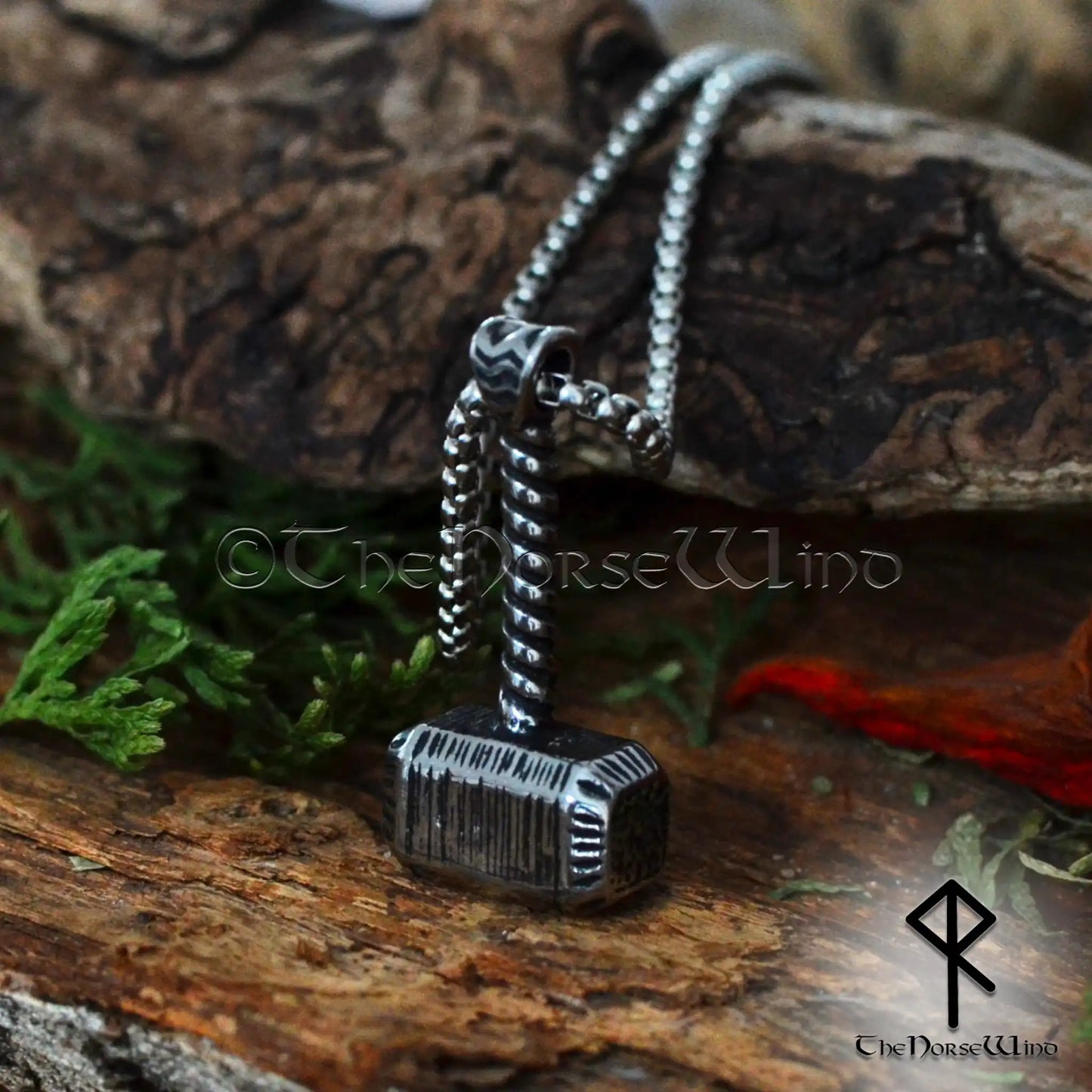 Thor's Hammer / Mjolnir Viking Necklace - Stainless Steel Pendant