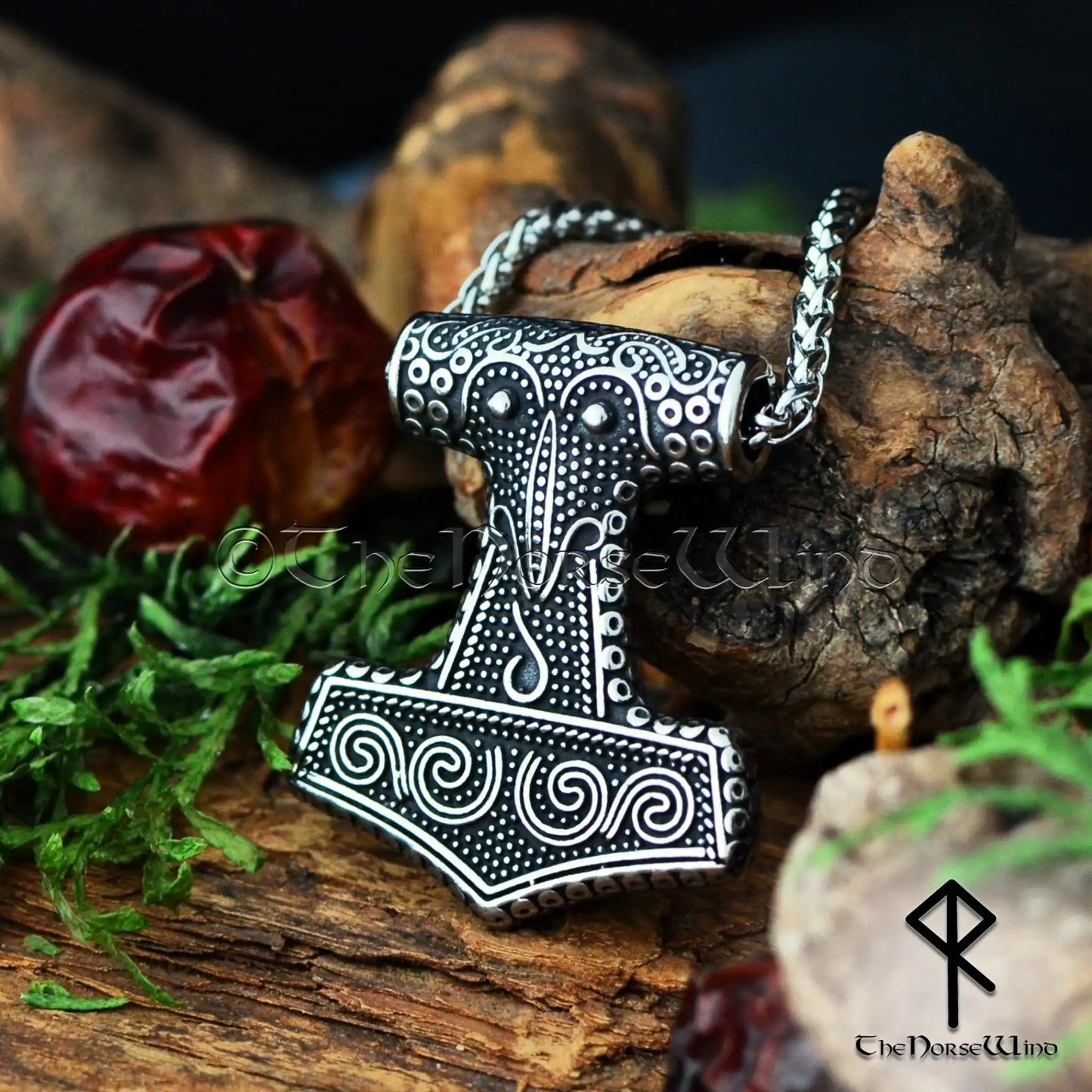 Scania Thor's Hammer Pendant - Norse Mjolnir Necklace