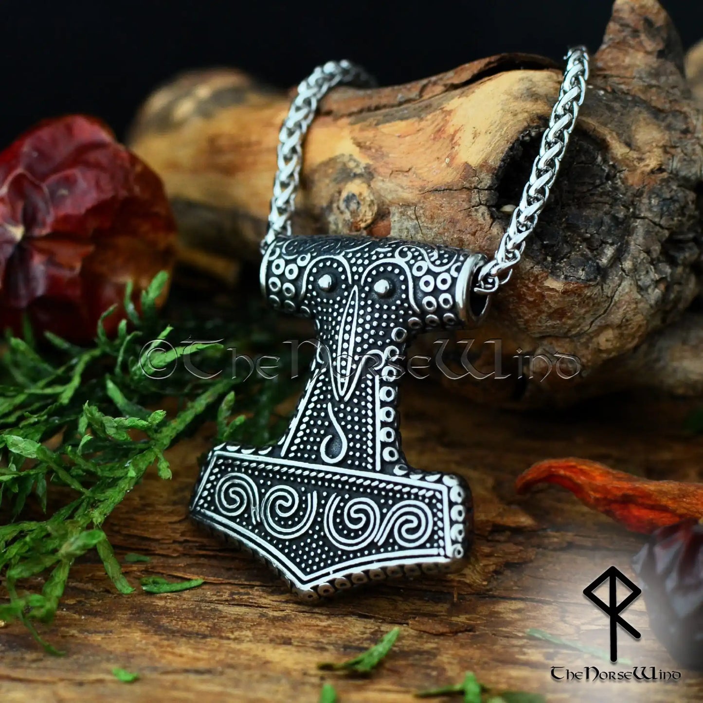 Scania Thor's Hammer Pendant - Norse Mjolnir Necklace