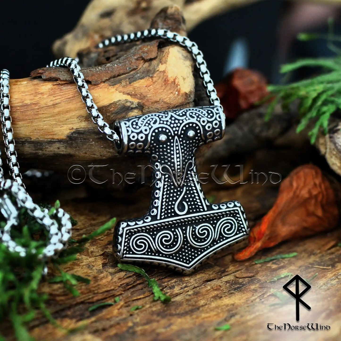 Scania Thor's Hammer Pendant - Norse Mjolnir Necklace