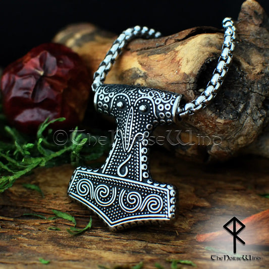 Scania Thor's Hammer Pendant - Norse Mjolnir Necklace