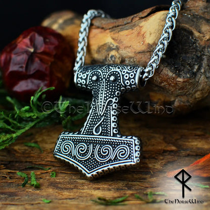 Scania Thor's Hammer Pendant - Norse Mjolnir Necklace