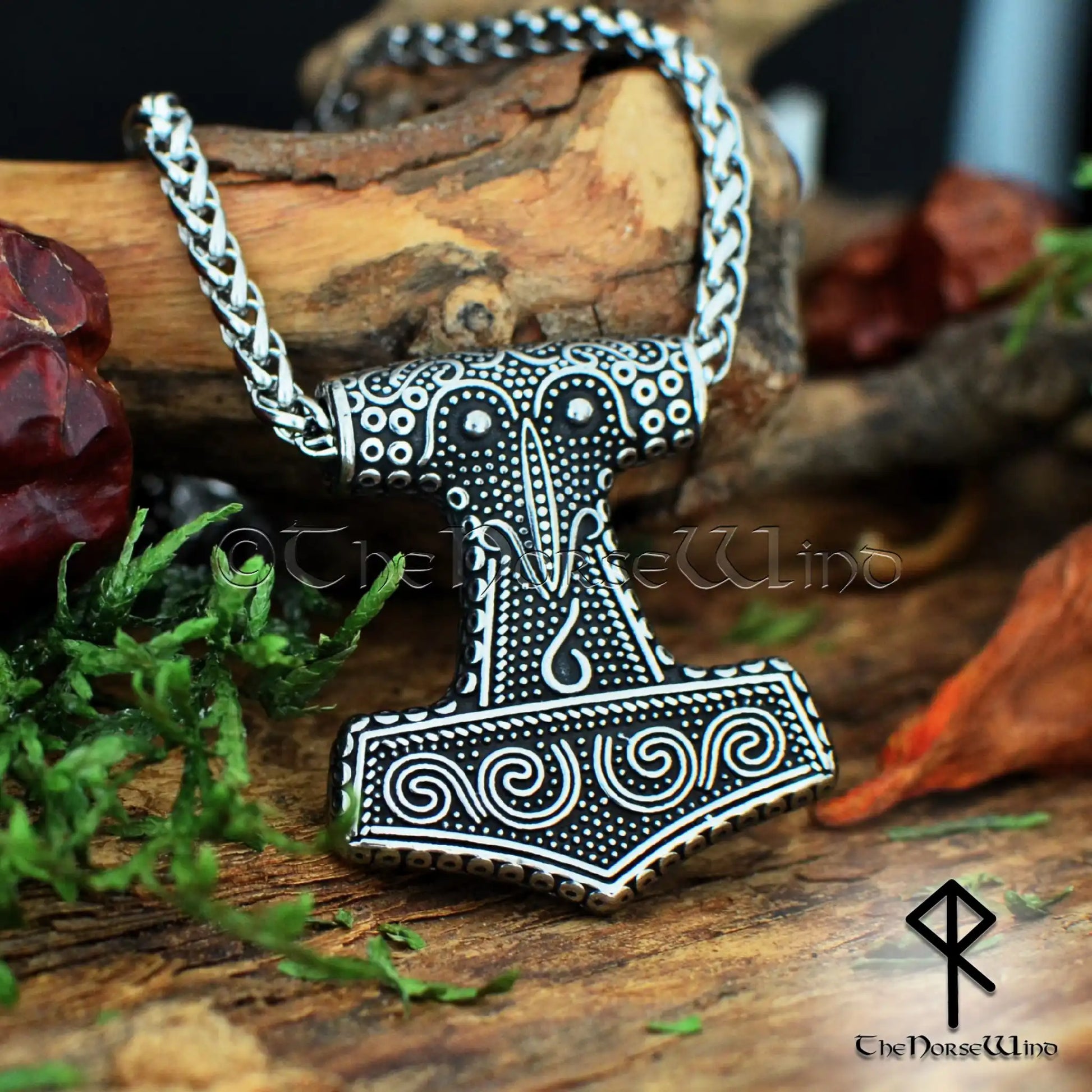 Scania Thor's Hammer Pendant - Norse Mjolnir Necklace