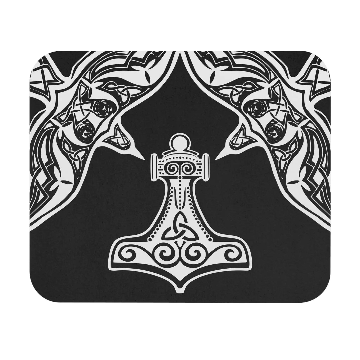 Thor’s Hammer Viking Mouse Pad – Odin’s Ravens Mjolnir Desk Mat
