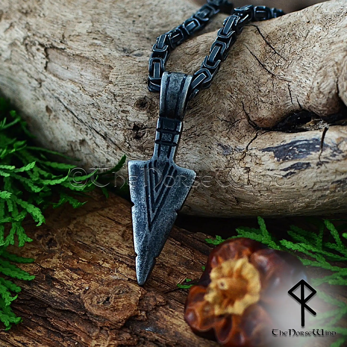 Gungnir-Wikinger-Halskette, Odins Speerkopf-Anhänger