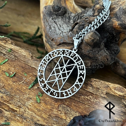 Web of Wyrd Viking Necklace – Norse Runes Amulet of Fate