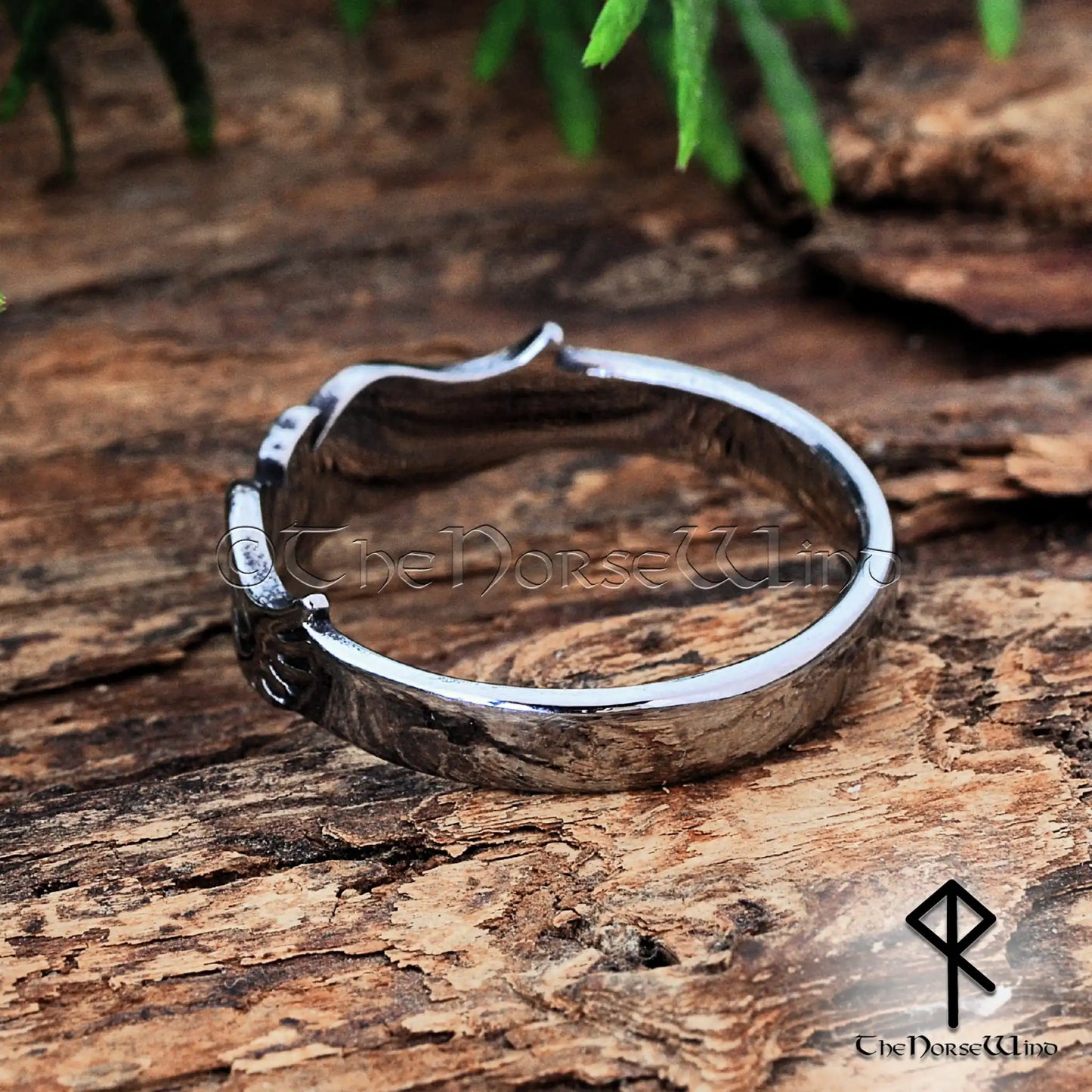 Viking Raven Ring with Celtic Knotwork – Stainless Steel Norse Ring