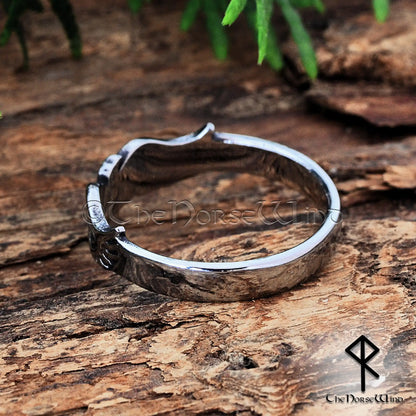 Viking Raven Ring with Celtic Knotwork – Stainless Steel Norse Ring