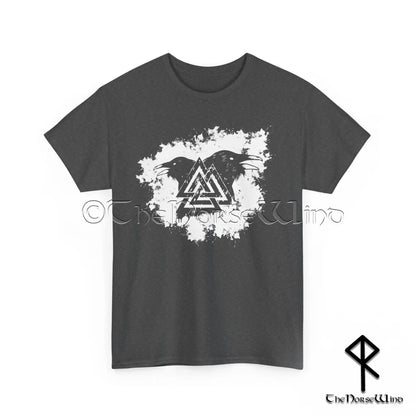 Viking Ravens T-shirt - Valknut & Odin's Ravens Norse Warriors Tee - The Norse Wind