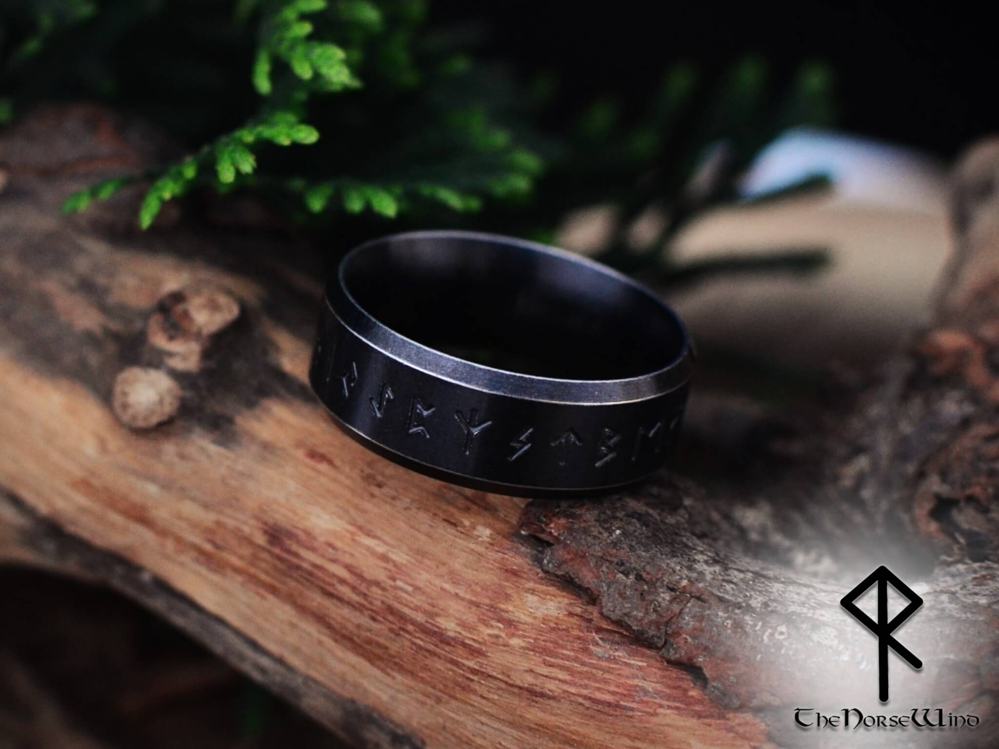 Viking Runes Band Ring, Stainless Steel – The Norse Wind