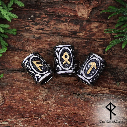 Viking Beard Beads Kit - 80pcs Metal Norse Runes Hair Rings for Men and Women | Perfect for Jewelry Making and Beard Decoration | Buy Now with Express International Delivery Viking Beard Beads Kit - 80pcs Metal Norse Runes Hair Rings for Men and Women | Perfect for Jewelry Making and Beard Decoration | Buy Now with Express International Delivery