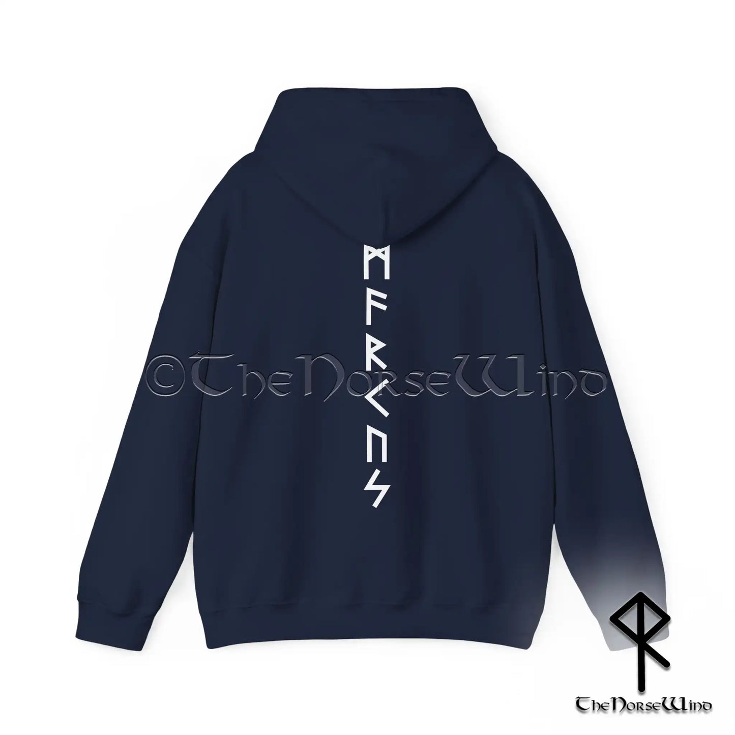 Custom Name in Runes Viking Hoodie - Personalized Norse Sweatshirt - The Norse Wind